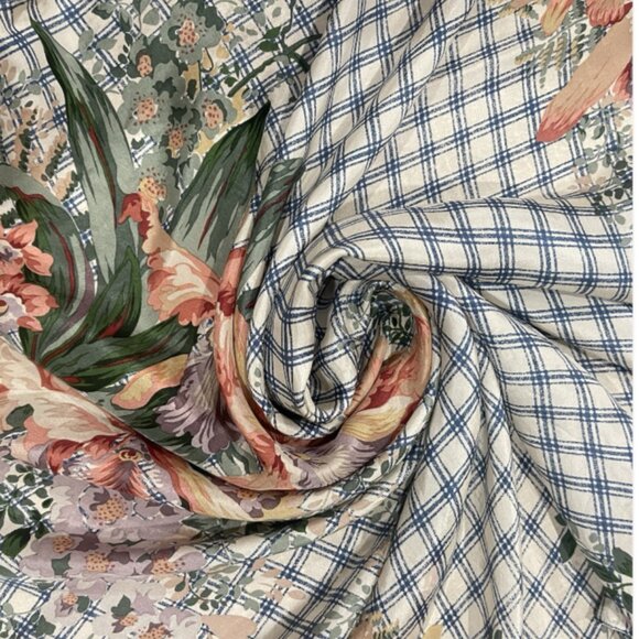 Scarf - Ralph Lauren Floral Silk Square 34 X 35” MultiColor - Picture 5 of 6